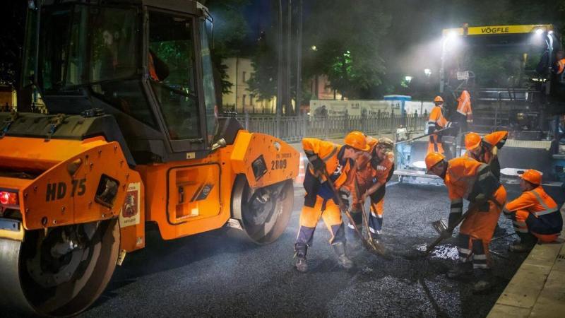 В центре Москвы сняли временные ограничения из-за замены асфальта